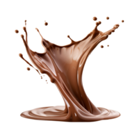 Chocolate splash isolated on a transparent background png