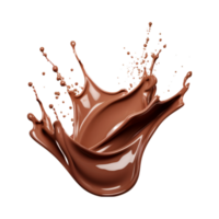 Chocolate splash isolated on a transparent background png