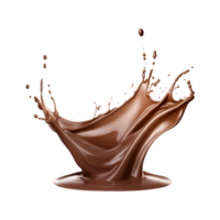 Chocolate splash isolated on a transparent background png