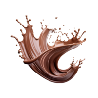 Chocolate splash isolated on a transparent background png