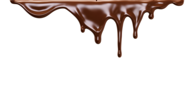 Melted chocolate dripping isolated on a transparent background png