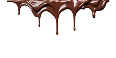 geschmolzen Schokolade tropft isoliert auf ein transparent Hintergrund png