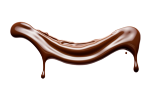 Melted chocolate dripping isolated on a transparent background png