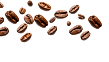 taza de negro café con café frijoles, parte superior ver aislado en un transparente antecedentes png