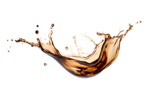 coffee splash isolated on a transparent background png