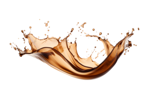 coffee splash isolated on a transparent background png