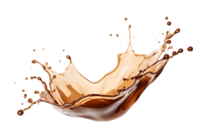 coffee splash isolated on a transparent background png