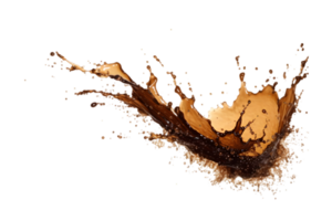 coffee splash isolated on a transparent background png