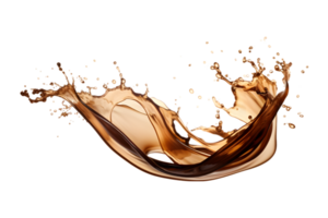 coffee splash isolated on a transparent background png