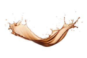 coffee splash isolated on a transparent background png