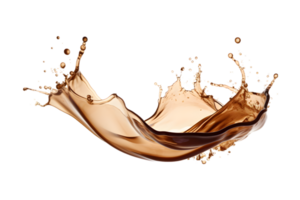 coffee splash isolated on a transparent background png