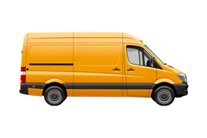 Cargo van truck isolated on a transparent background png
