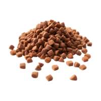 Pile of dry dog food isolated on a transparent background png