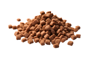 Pile of dry dog food isolated on a transparent background png