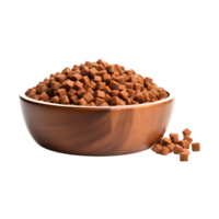 Dry dog food in a bowl isolated on a transparent background png