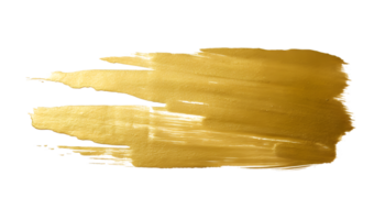 goud verf borstel beroertes met schitteren textuur. goud vlekken vloeistof geïsoleerd Aan een transparant achtergrond png