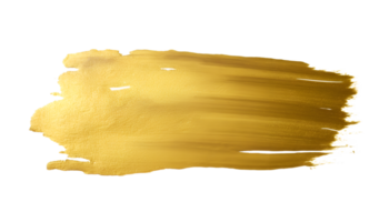 guld måla borsta stroke med glitter textur. guld fläckar flytande isolerat på en transparent bakgrund png
