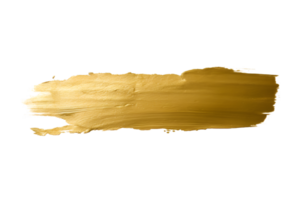 Gold Farbe Bürste Schlaganfälle mit funkeln Textur. Gold Flecken Flüssigkeit isoliert auf ein transparent Hintergrund png