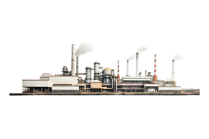 industrial plant isolated on a transparent background, Oil and gas industry,refinery factory,petrochemical plant area png