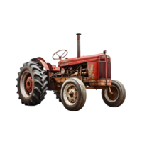 Tractor farm isolated on a transparent background, Agricultural tractor png