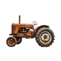 Tractor farm isolated on a transparent background, Agricultural tractor png