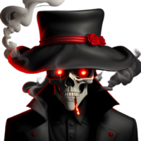 Cool skull on a transparent background png