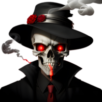 Cool skull on a transparent background png