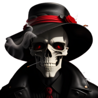 Cool skull on a transparent background png