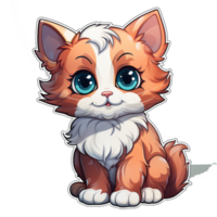 Sticker cute cat png