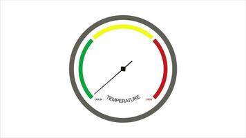 animatie van thermometer geïsoleerd Aan wit achtergrond video