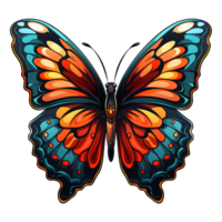 très mignonne papillon autocollant coloré magnifique png