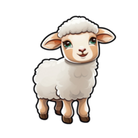 schapen schattig sticker transparant PNG