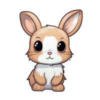 Hase süß Hase Aufkleber transparent png