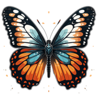 muito fofa borboleta adesivo colorida lindo png