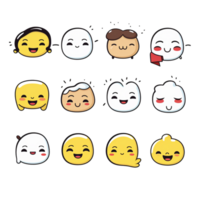 sticker emoticon schattig transparant PNG