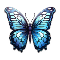 Very cute Butterfly sticker colorful  beautiful png