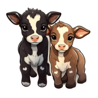 Calves cute sticker png