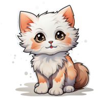 Sticker cute cat png