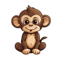 Monkey cute sticker transparent png