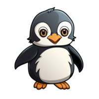 pinguim fofa adesivo transparente png