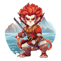 Monkey king sticker transparent png