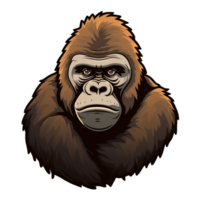 gorilla etichetta trasparente png