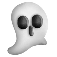 Happy Halloween, Halloween frightening ghost character. Trick or Treat with a creepy cartoon figure. png