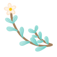 Drawing a floral wreath. Simple basic yellow and white floral marquerite. png