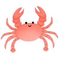 illustration de une charmant Crabe dessin animé symbole, mascotte logo, dessin animé animal style. png