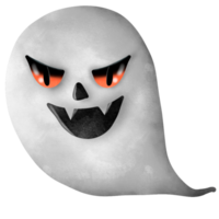 contento Halloween, Halloween spaventoso fantasma carattere. trucco o trattare con un' raccapricciante cartone animato figura. png