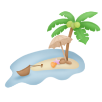 Summer Holidays in Beach Seashore. Summer vacation elements. png