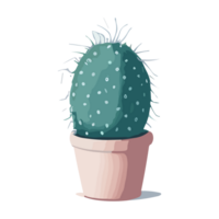 kaktus i en pott. ai generativ illustration i en platt stil png
