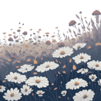 floral Contexte avec ai génératif camomille fleurs. png