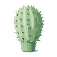 kaktus i en pott. ai generativ illustration i en platt stil png